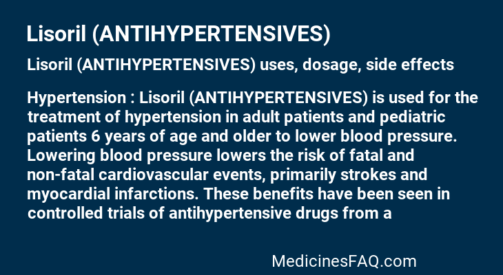 Lisoril (ANTIHYPERTENSIVES)