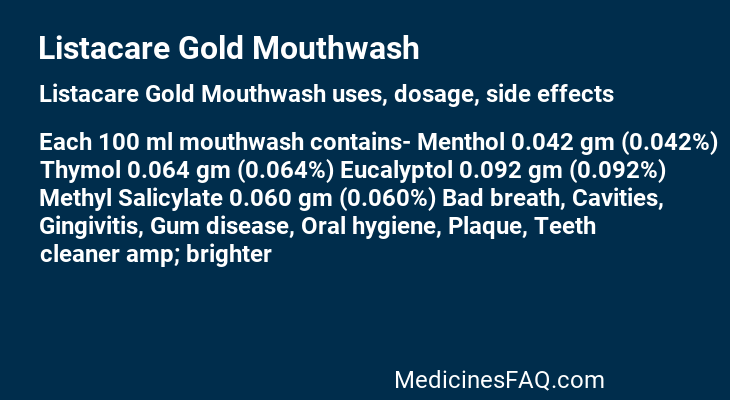 Listacare Gold Mouthwash