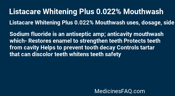 Listacare Whitening Plus 0.022% Mouthwash