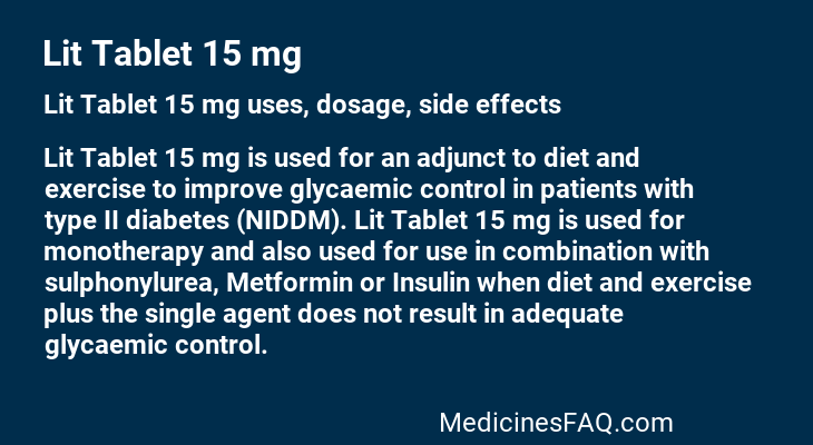 Lit Tablet 15 mg