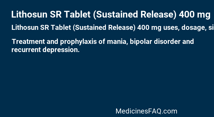 Lithosun SR Tablet (Sustained Release) 400 mg