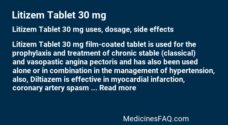 Litizem Tablet 30 mg