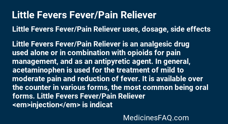 Little Fevers Fever/Pain Reliever
