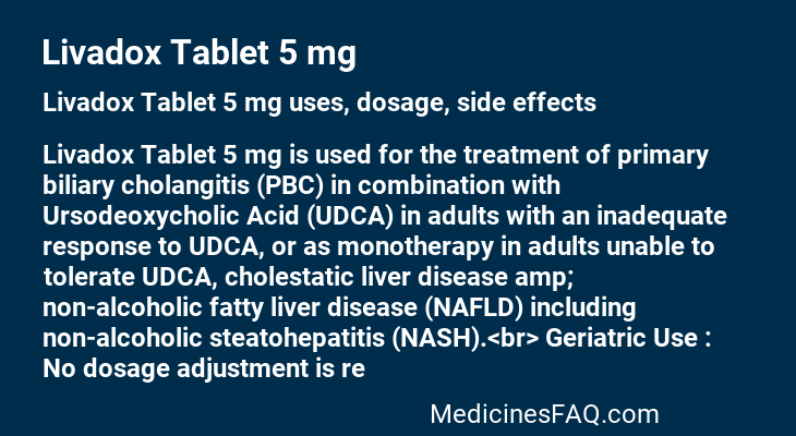 Livadox Tablet 5 mg