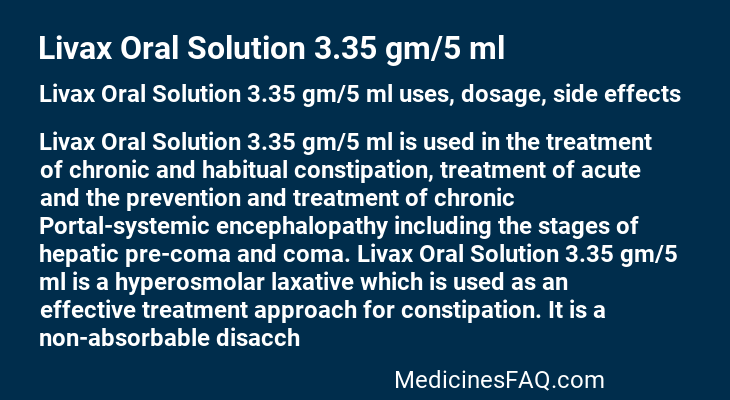 Livax Oral Solution 3.35 gm/5 ml