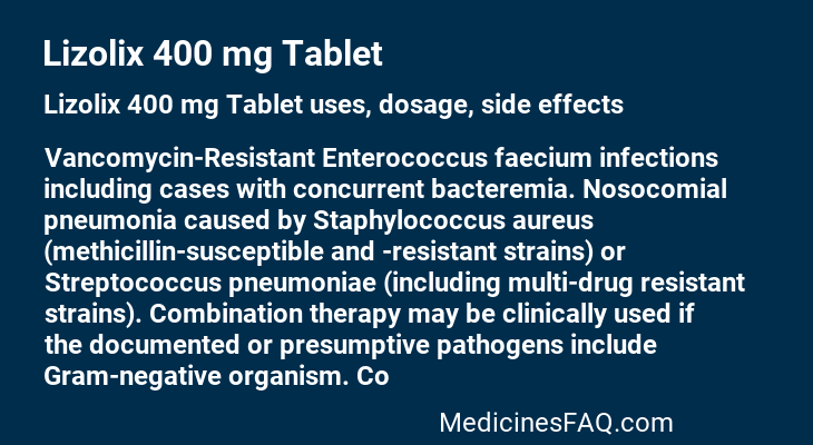 Lizolix 400 mg Tablet