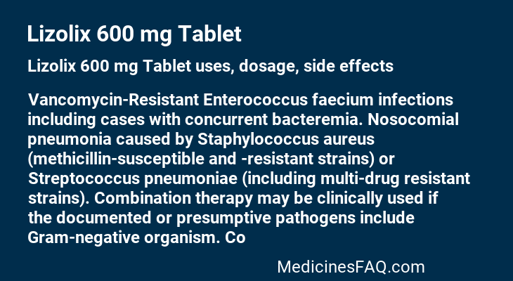 Lizolix 600 mg Tablet