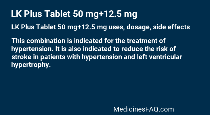 LK Plus Tablet 50 mg+12.5 mg