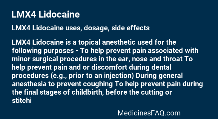 LMX4 Lidocaine