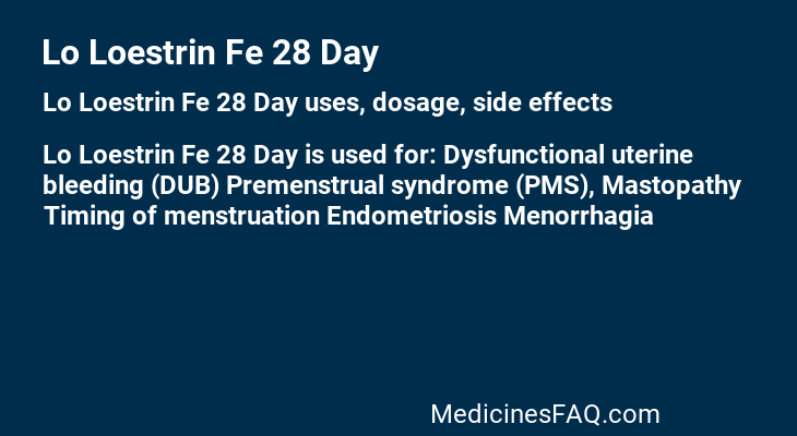 Lo Loestrin Fe 28 Day