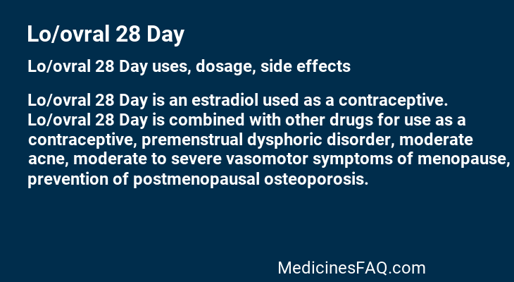 Lo/ovral 28 Day