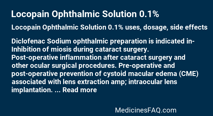 Locopain Ophthalmic Solution 0.1%