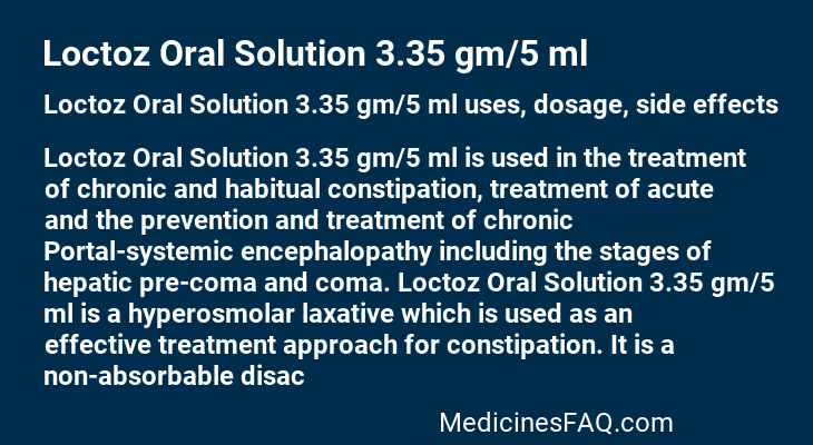 Loctoz Oral Solution 3.35 gm/5 ml