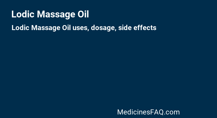 Lodic Massage Oil