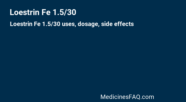 Loestrin Fe 1.5/30