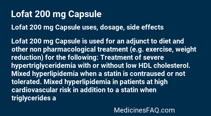 Lofat 200 mg Capsule