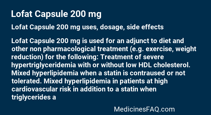 Lofat Capsule 200 mg