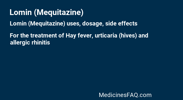 Lomin (Mequitazine)