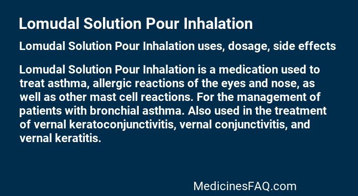 Lomudal Solution Pour Inhalation