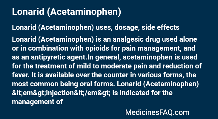 Lonarid (Acetaminophen)