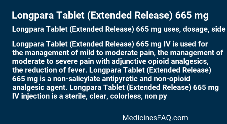 Longpara Tablet (Extended Release) 665 mg