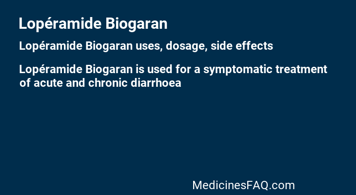 Lopéramide Biogaran