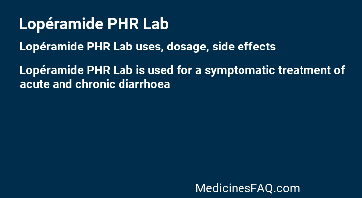 Lopéramide PHR Lab