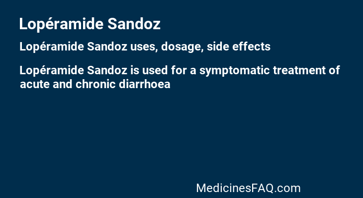 Lopéramide Sandoz