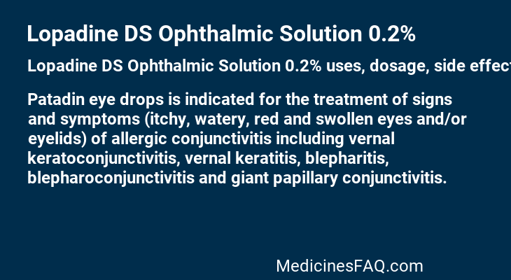 Lopadine DS Ophthalmic Solution 0.2%