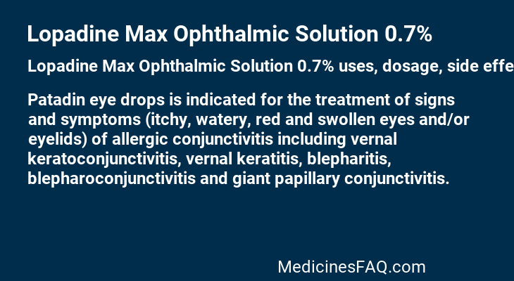 Lopadine Max Ophthalmic Solution 0.7%