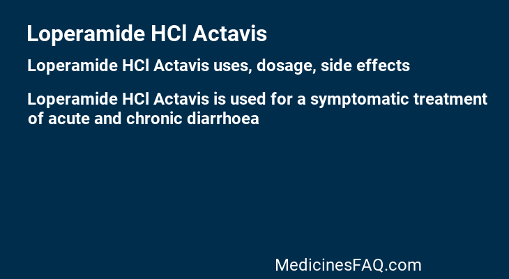 Loperamide HCl Actavis