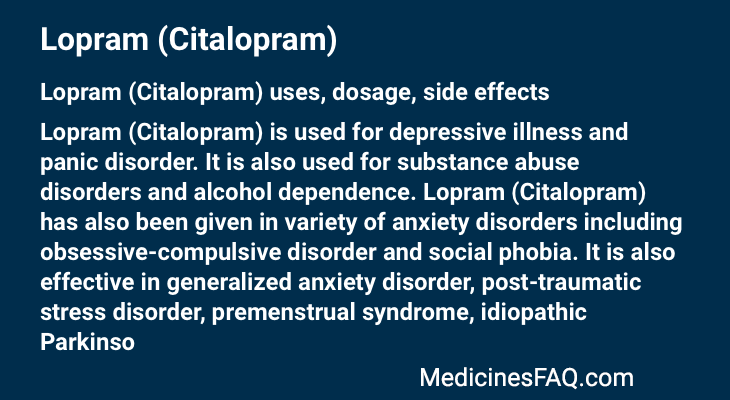 Lopram (Citalopram)