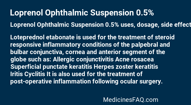 Loprenol Ophthalmic Suspension 0.5%