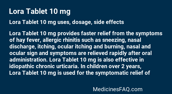 Lora Tablet 10 mg