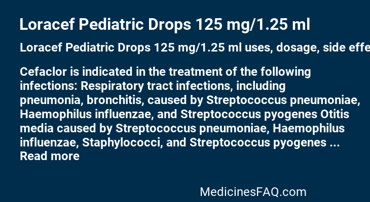 Loracef Pediatric Drops 125 mg/1.25 ml