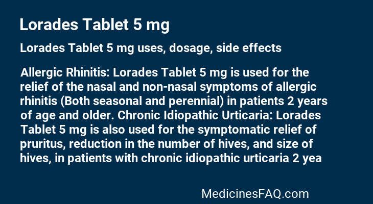 Lorades Tablet 5 mg