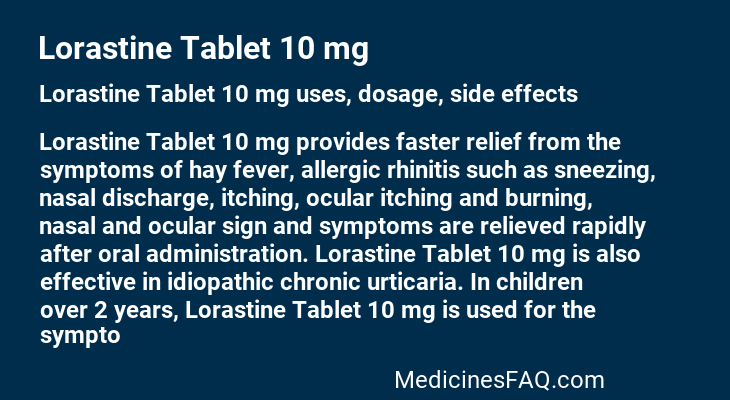 Lorastine Tablet 10 mg