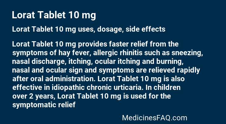 Lorat Tablet 10 mg