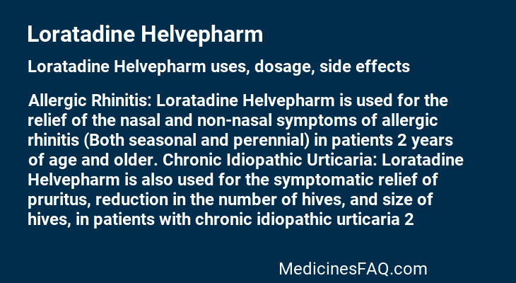 Loratadine Helvepharm