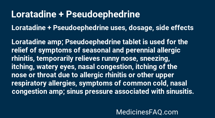 Loratadine + Pseudoephedrine