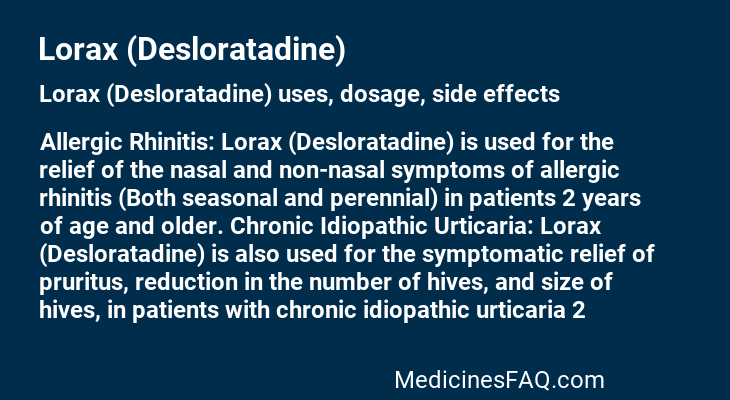 Lorax (Desloratadine)