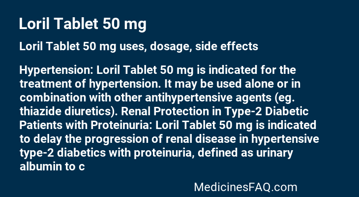 Loril Tablet 50 mg