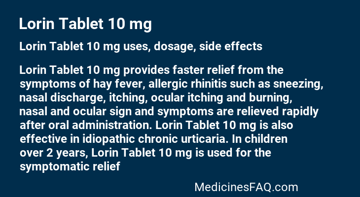 Lorin Tablet 10 mg