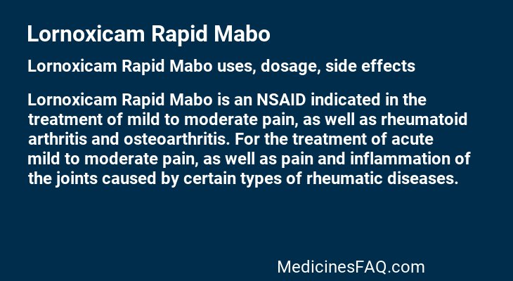 Lornoxicam Rapid Mabo