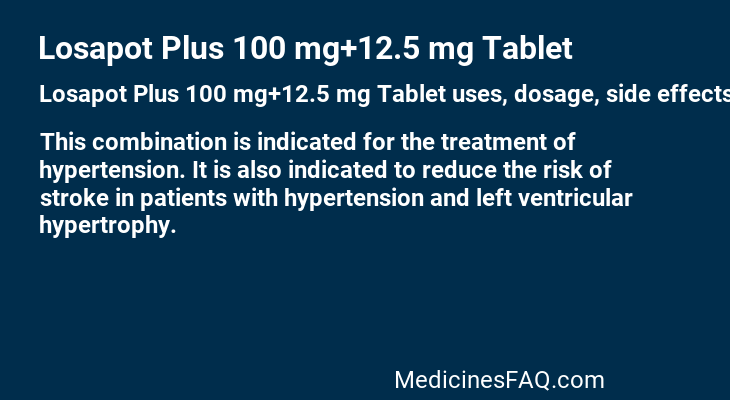 Losapot Plus 100 mg+12.5 mg Tablet