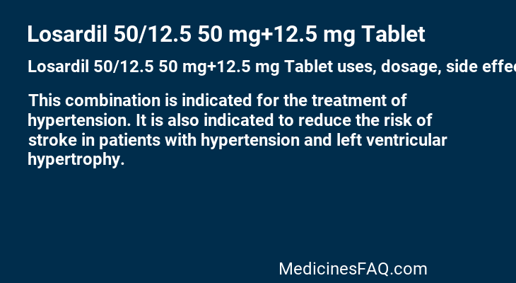 Losardil 50/12.5 50 mg+12.5 mg Tablet