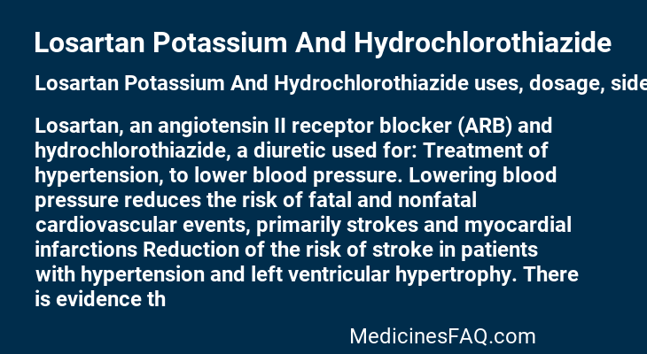 Losartan Potassium And Hydrochlorothiazide