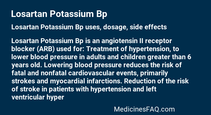 Losartan Potassium Bp