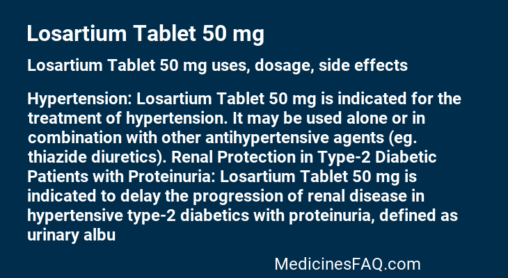 Losartium Tablet 50 mg