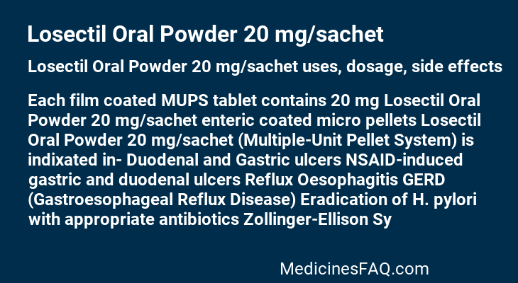 Losectil Oral Powder 20 mg/sachet